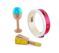 Set de percussion pour enfant - HAPE - Junior Percale Multicolore - Tambourin Maraca Mailloche
