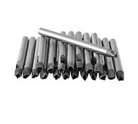 Set de perforation creux en cuir, outil de trou de perforation de fleur en acier au carbone 20pcs / set 5mm pour décoration de portefeuille/ceinture