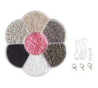 Set de perles Rocailles Argent - FOLIA - 1,9 mm - Blanc - Bijoux personnalisés