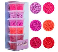 Set de perles thermocollantes - 3000 pièces, 6 nuances de rouge, compatible avec Hama, création créative