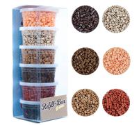 Set de perles thermocollantes - 3000 pièces, 6 tons de brun, compatible avec Hama, création créative