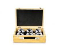 Set De Pétanque 6 Boules + Malette Poker En Bois