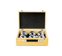 Set De Pétanque 6 Boules + Malette Poker En Bois