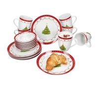 Set de petit déjeuner - MAMBOCAT - Rêve de Noël - 18 pièces - Porcelaine - 6 personnes