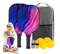 Set de Pickleball,Set de Raquettes de Pickleball | Accessoires Sportifs Léger en Fibre de Verre Ergonomiques pour Maison Extérieur Intérieur Exercice Hommes Femmes Garçons Filles