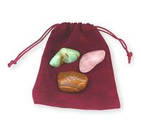 Set de pierres Ho'oponopono - Quartz Rose, Chrysoprase, Oeil de Tigre | Cristaux naturels - Désolé, Pardonnez-moi, Merci, Je vous aime