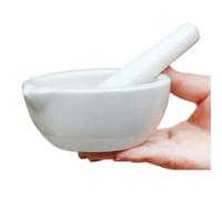 Set de pilons et mortiers Ensemble de mortier et pilon en céramique for la maison, bols broyage for épices cuisine, thés, moulin à ail, poivre, mini moulins herbes(130mm)