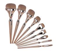 Set de Pinceaux à Fard à Paupières,9 Pièces Pinceaux Doux en Fusain | Set d'Accessoires de Beauté - Pour Étudiantes Artistes Mariage Salon Maison Festival