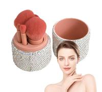 Set de Pinceaux de Maquillage de Voyage | 5 Pièces Pochette Portable Brosses Makeup - Organisation des Outils de Beauté pour Mariage Maison Fêtes Bureau Salon