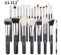 Set de pinceaux de maquillage, estompeur professionnel, éventail à sourcils, B-23PCS