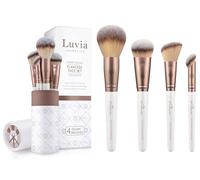 Set de pinceaux de maquillage Luvia, Flawless Face Set, 4 pinceaux cosmétiques véganes, pinceaux de maquillage