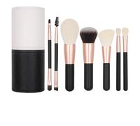 Set de pinceaux de maquillage Mini | 7 pièces secte doux avec trousse de voyage - Kit de pinceaux de maquillage | pour le visage des yeux débutant passionnés en voyage