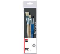 Set de pinceaux Marabu Acryl 4 pièces pour la peinture acrylique