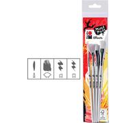 Set de pinceaux Marabu "Effects" pinceaux en poils synthétiques tailles 6 / 12 / 16 (4 pièces)