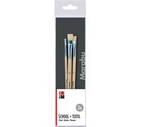 Set de pinceaux Marabu School + textile 3 pièces