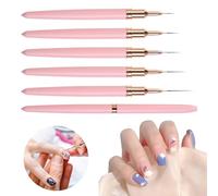 Set de pinceaux pour | Ensemble de pinceaux à ongles fins ultra-fins de 5 pièces, pinceaux professionnels pour ongles de taille 7 9 11 15 25 mm pour les lignes qui parsèment les dessins,