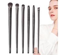 Set de pinceaux pour fard à paupières, 6 pièces en fibre synthétique pour estomper et façonner les sourcils - Ensemble de pinceaux de maquillage - Pour femmes, filles, épouse, petite amie, sœur, plage