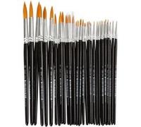 Set de pinceaux ronds Gold Line Nylon - n° 0 à 22 - 36 pcs
