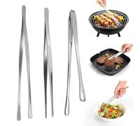 Set de Pinces de Cuisine en Inox - 3 Pièces, 30cm & 28cm Pinces pour Barbecue, Cuisine, Grill et Service - Pinces Professionnelles en Acier Inoxydable pour Viande, Poisson, Légumes & BBQ