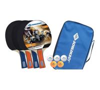 Set de ping-pong 4 joueurs Schildkröt Hobby - 4 raquettes, 5 balles 40 mm, sac de transport
