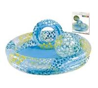 Set de piscine - 122 cm - Flotteur - Ballon gonflable - Bleu Bleu