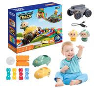 Set de Piste de Course Automobile - ABS Car Racing Set - Tracks Racing Seet for Boys, Race Tracks & Accessories Electric Raace Vehicle Track, dul Electric Race Track for Girls & Boys