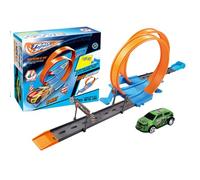 Set de piste de course - Véhicule de piste modulaire, courbé Road Builder | Jeu de course élastique, jeu d'aventure automobile de bricolage, jouet de route de jeu de -on Pa