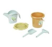 Theo Klein 7673 Klein Goes Bio - Seau à Sable - Ensemble de bac à Sable coloré en Plastique Bio - avec Seau, arrosoir et Bien Plus Encore - Jouet pour Enfants à partir de 18 Mois