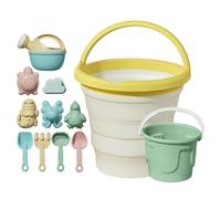 Set de plage, seau pliable avec moule et pelle | jeux colorés, pour petits 3 ans, idéal pour les voyages, les vacances et les aventures en plein air