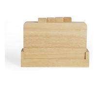 Set de 4 planches à découper - LIVOO - MES142 - Bois d'hévéa - Avec languettes 26 x 18 cm - Support de rangement
