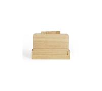 LIVOO Set de 4 planches à découper MES142 Bois d'hévéa 26x18cm avec languettes support de rangement