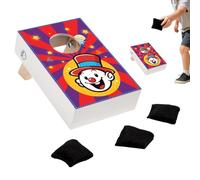 Set de Planches de Cornhole,Plateau en Bois Portable Pédagogique - Set de Cornhole Portable avec 3 Sacs de Grains - pour Famille Bureau École Voyage Intérieur Extérieur Camping Anniversaire