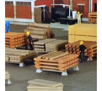 Set de planches et poutres décor-HO-1/87-KIBRI 38607