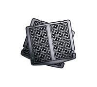 Set de Plaques à gaufres amovibles pour grill contact - - Noir - Fonte Aluminium