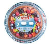 Set de plats à gratin pour le four Pyrex Bake&Enjoy Transparent verre borosilicaté (Ø 28 cm) (2 pcs)