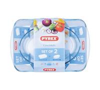 Set de plats à gratin pour le four Pyrex Essentials verre borosilicaté (30 x 21 cm + 40 x 27 cm) (2 pcs)