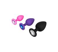 Set de plugs anaux de EIS, set de 3 plugs butt en silicone Grand Moyen Petit, sextoys adaptés aux débutants, plug anal pour femmes hommes couples