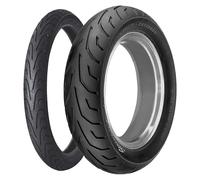 SET DE PNEUS DUNLOP 100/90-19 57V + 180/60-17 75V GT502 H.D.