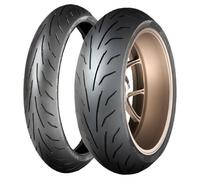 SET DE PNEUS DUNLOP 120/60-17 (55W) + 200/50-17 (75W) QUALIFIER CORE