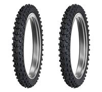 SET DE PNEUS DUNLOP 70/100-17 40M + 80/100-12 41M GEOMAX MX34