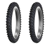 SET DE PNEUS DUNLOP 80/100-21 51M + 80/100-12 41M GEOMAX MX34
