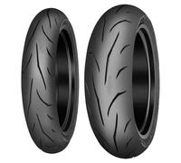 SET DE PNEUS MITAS 100/80-17 52S + 180/55-17 (73W) SPORT FORCE +