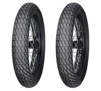 SET DE PNEUS MITAS 130/80-19 71H + 140/80-19 71H FLAT TRACK ROAD