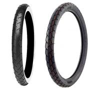 SET DE PNEUS MITAS 2.25-17 39J MC11 F/B + 2.75-17 47J MC11 FASCIA BIANCA