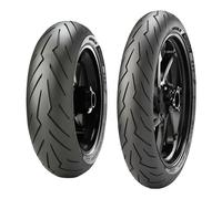 SET DE PNEUS PIRELLI 120/70-17 58S + 80/90-17 44S DIABLO ROSSO SPORT