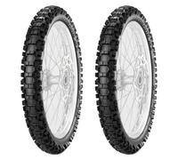 SET DE PNEUS PIRELLI 70/100-19 42M + 100/90-19 57M SCORPION MX32 MID HARD