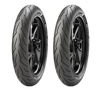 SET DE PNEUS PIRELLI 70/90-17 38S + 80/90-17 44S DIABLO ROSSO SPORT