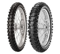 SET DE PNEUS PIRELLI 80/100-21 MX EXTRA X + 110/90-19 MX32 MID H