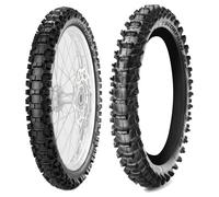 SET DE PNEUS PIRELLI 80/100-21 MX32 MID H + 110/90-19 MX S