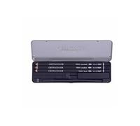 Set de poche 7 crayons d'artiste imperméables pour esquisses - noir brillant
